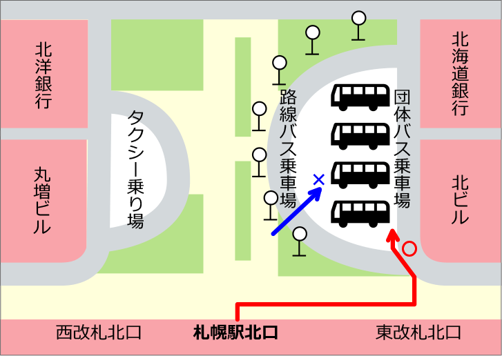 札幌駅北口の地図