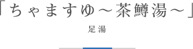 足湯「ちゃますゆ～茶鱒湯～」